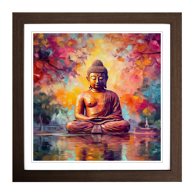 Single Picture Frame Print on Wood, Walnut