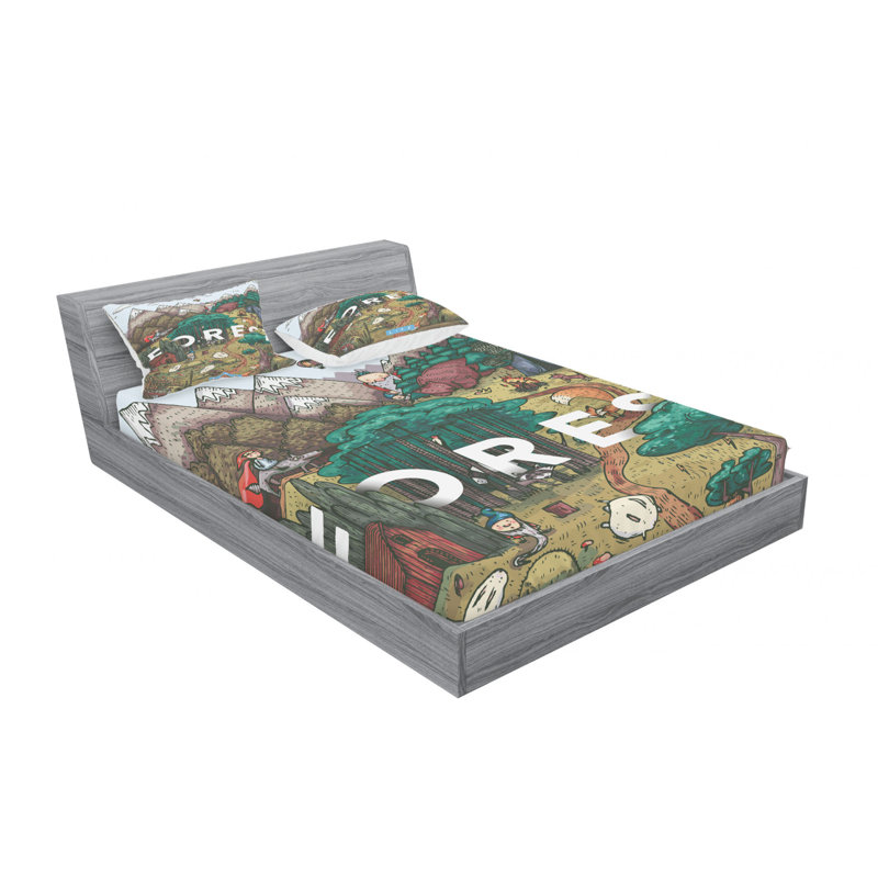 Microfiber Sheet Set, Queen Sheet Set with Fitted Sheet