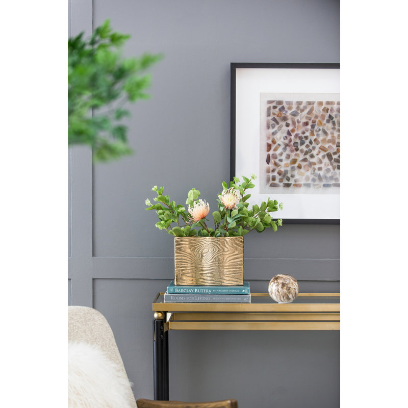 Alu Timber Wavy Rect Vase,Small