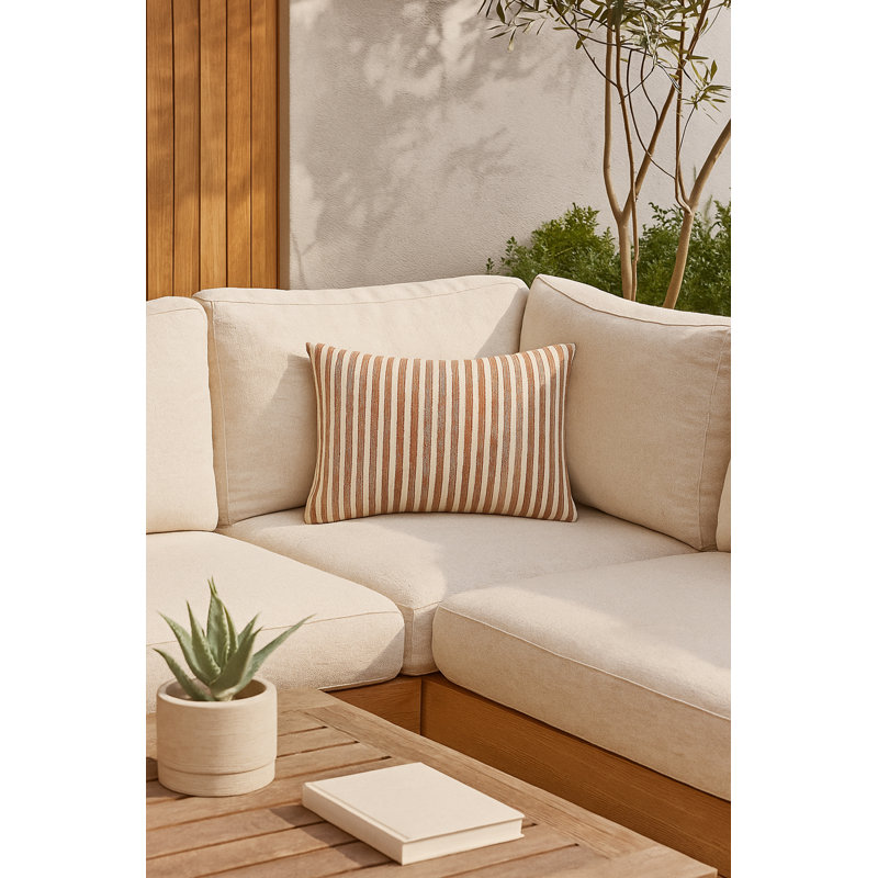 Outdoor Living Throw Pillow, Light Copper, Rectangle 14"H x 20"W, Polyester