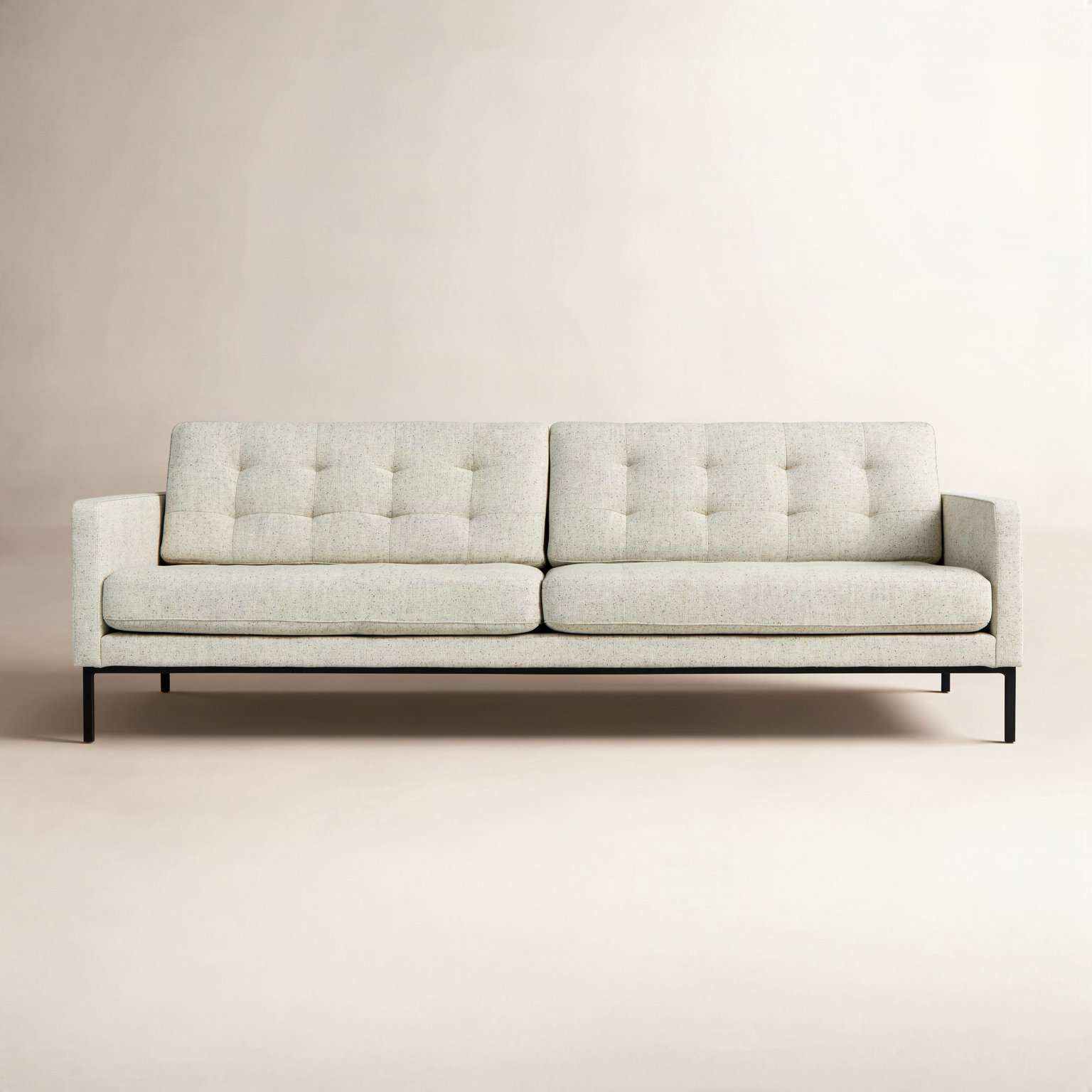 Towne 84" Linen Sofa, Cream Linen