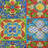 Premium Machine Washable Dream Shag ADS175 Spanish Tiles Rug-1020390820