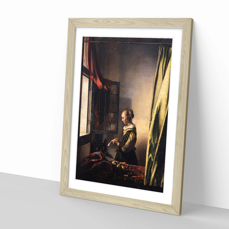 Johannes Vermeer - Single Picture Frame Painting, Oak