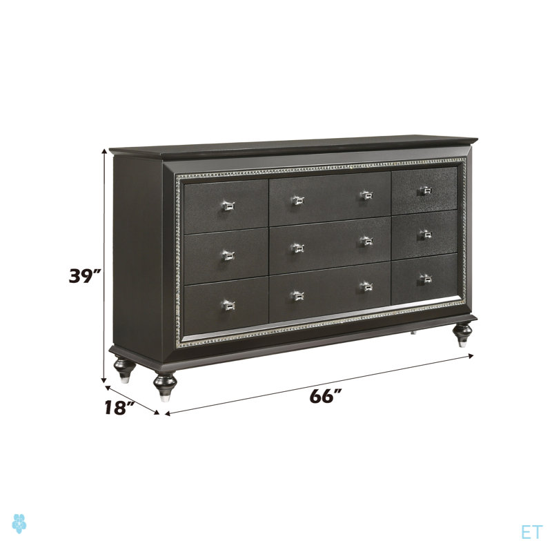 Commode Kaitlyn Finish, Gris argenté