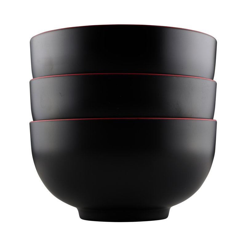Bol à céréales 64 oz Karma, Noir / Rouge