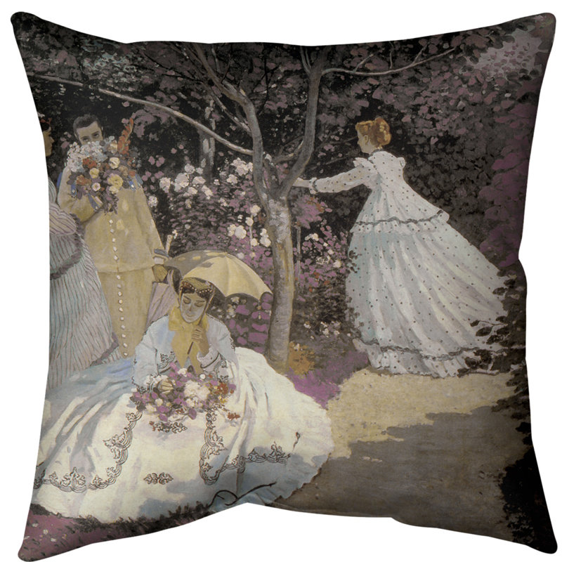 Coussin Claude Monet, Duvet synthétique, 16 po x 1 po, Rose