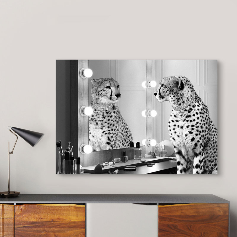 Wild Beauty (BW) 1 Piece Wrapped Canvas Wall Art, 60cm H x 80cm W x 4cm D