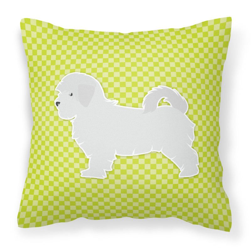 Coussin décoratif intérieur/extérieur maltais, H 18 po x l 18 po x P 3 po, Vert