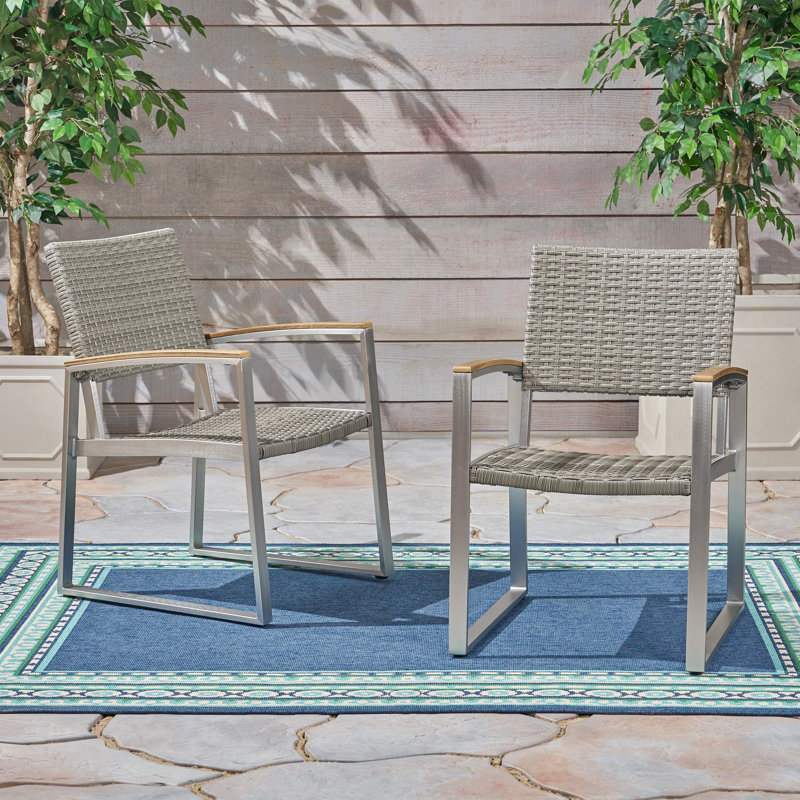 Chaise de patio Aresha, Argent