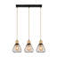 3-Light Black Kitchen Island Pendant