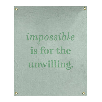 Tapisserie quote « impossible à écrire » en polyester