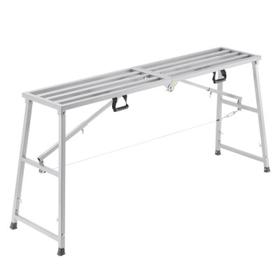 Work Platform Adjustable Height Portable Scaffolding Platform 400 lb Load