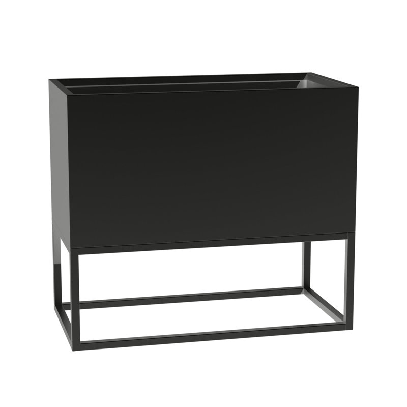 Boîte à fleurs élégante - Jardin élégant, H 36 po x l 47 po x P 18 po, Noir