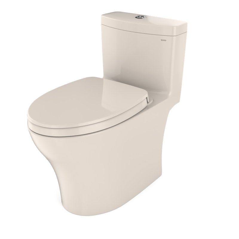 Toilette monobloc allongée à double chasse 1,28 et 0,9 GPF TOTO® Aquia® IV, WASHLET® + avec CEFIONTECT®, beige Sedona