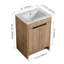 24" Freestanding Bathroom Vanity With Ceramic Sink & 2 Soft-Close Cabinet Doors-1018840828-1018840801