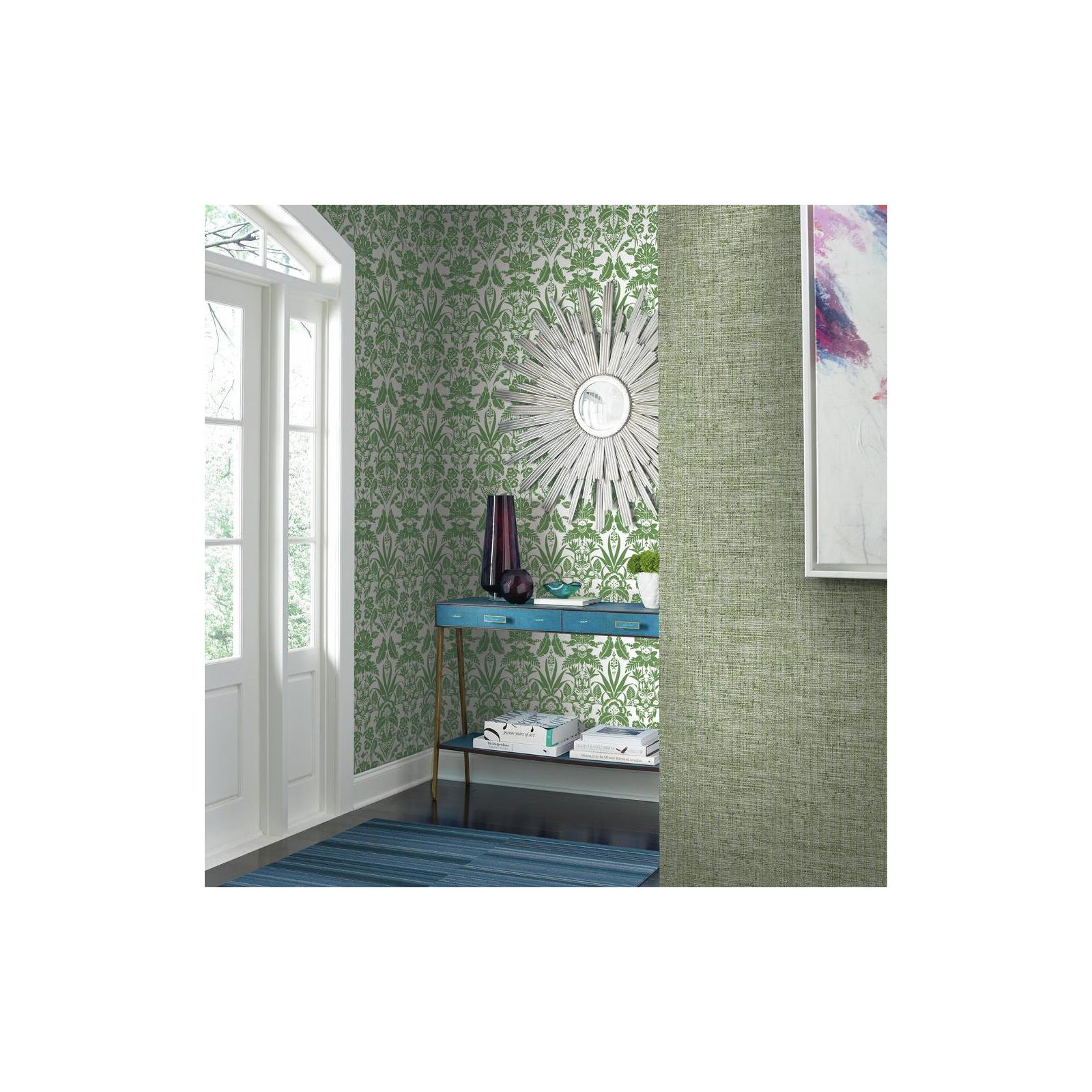 Benni Modern Abstract Wallpaper, Green