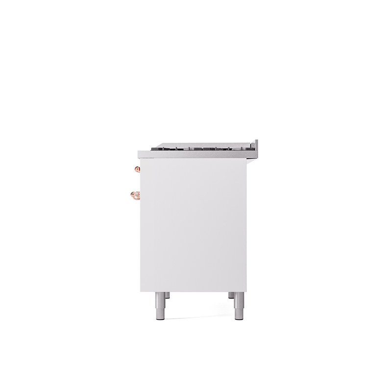 ILVE Nostalgie II 40 in Dual Fuel Range, Burgundy/Chrome, Liquid Propane