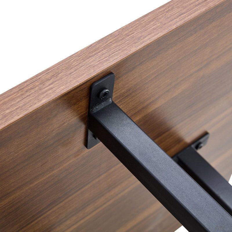 47*23.5*18. Perfectly Integrating Modern And Scandinavian Styles-Dark Walnut Double-Deck Coffee Table