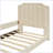 Modern Upholstered Daybed with Classic Stripe Shaped Headboard-1476237357