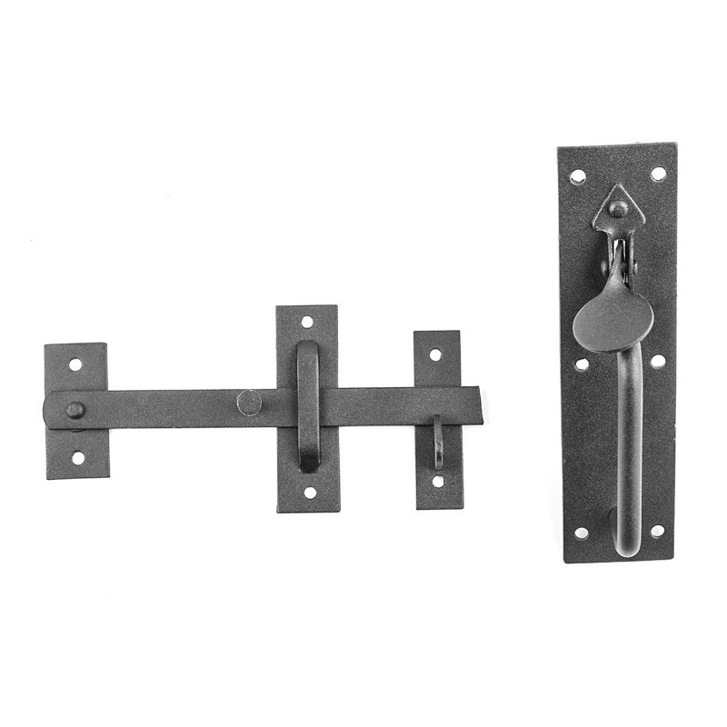Verrous de porte noirs en fer forgé Norfolk