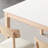 White + Burlywood Rectangular Sintered Stone + Solid Wood Dining Table-125528048