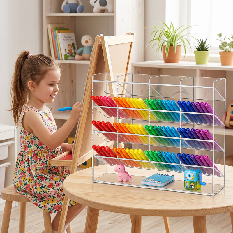 Organisateur de bureau fixe multi-fentes, 13*4*10.2"