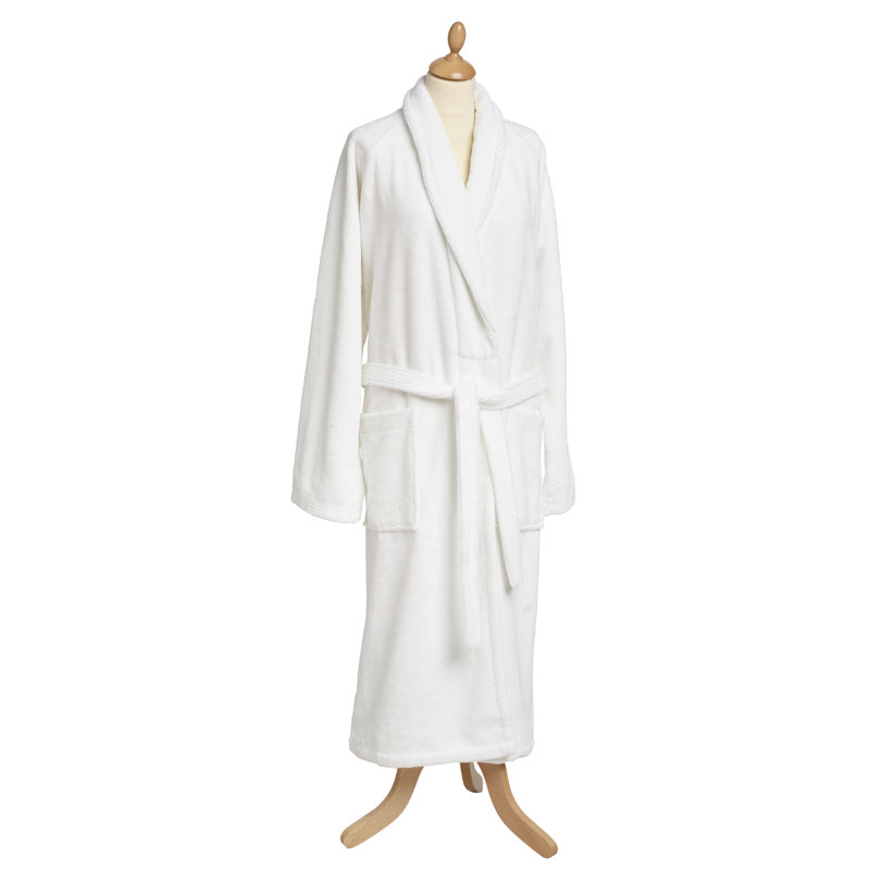 Joseline Velour Unisex Mid-Calf Bathrobe with Pockets, 120cm H x 59cm W x 59cm D