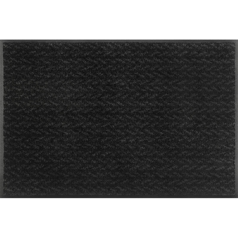 Non-Slip Chevron Indoor / Outdoor Doormat, Charcoal