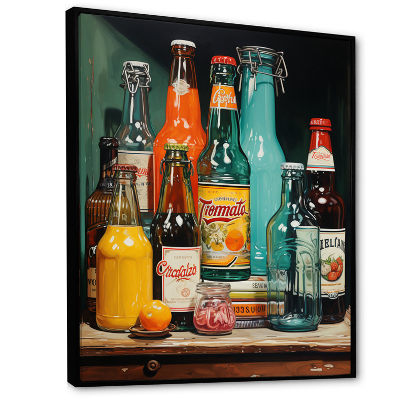 «Darvi Pop Art 1950S Soda Emotion II», reproduction, H 20 po x l 12 po x P 1 po, Cadre flottant noir