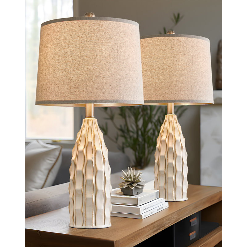Intissar 23.75” Modern Ceramic Lamp,Suitable for Living Room,Study Room,Office,Bedside Table Lamp