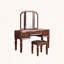 Ensemble de coiffeuse classique avec miroir pliable et fabrication en bois d'hévéa