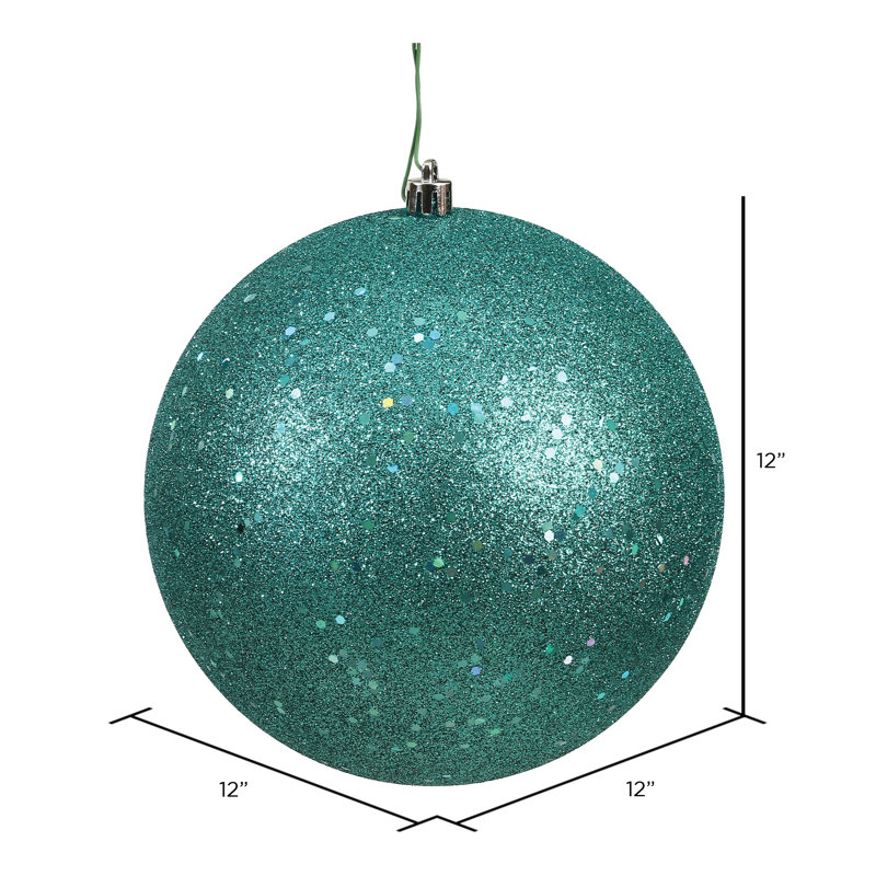 Décoration de boule décorative des Fêtes, 12", Paillettes bleu sarcelle