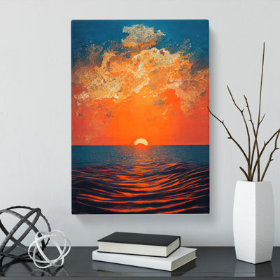 Altamirano Japanese Sunset - Wrapped Canvas