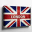 Toile, art texturé et texturé représentant le drapeau de l'Union Jack-1327070512