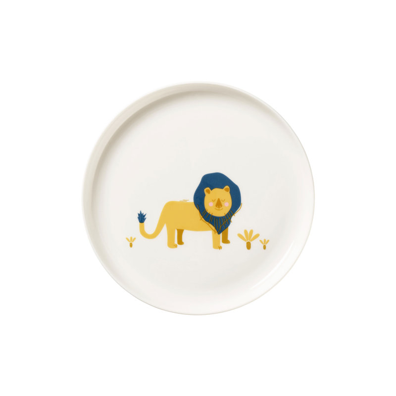 The ASA Selection Kids Leo Lion Dinner Plate is made from fine bone china and measures 21cm in diameter