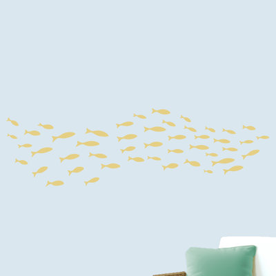 Adhésif décoratif école de poisson