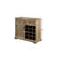 Armoire de rangement de cuisine, 2 tiroirs, amovible pour le vin, pour la salle à manger, cuisine multifonctionnelle gris délavé,