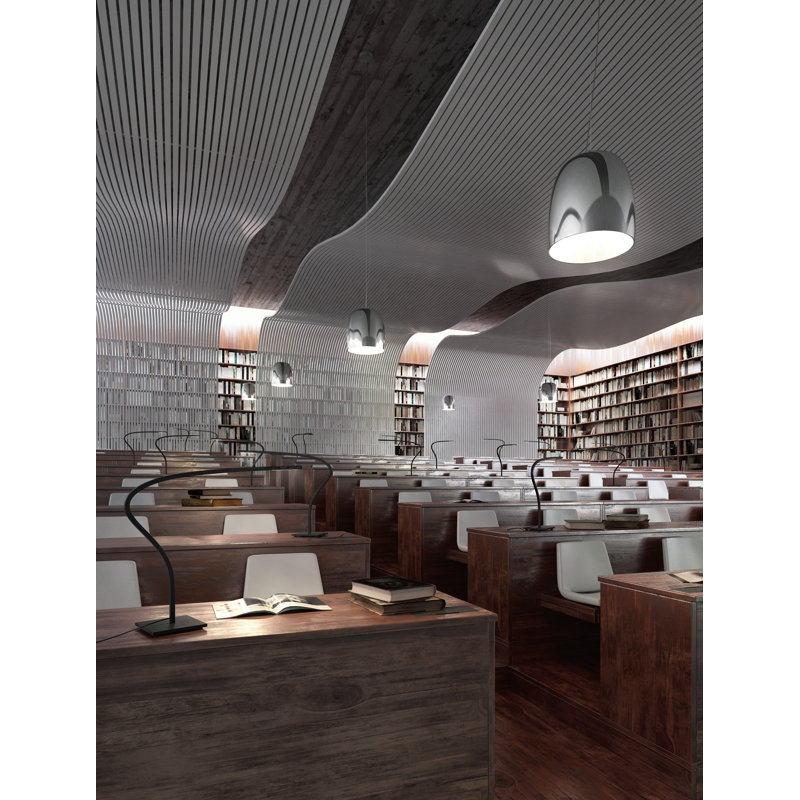1 - Light Matt White Dome Pendant, 200cm H x 36cm W x 36cm D, Mirror/White