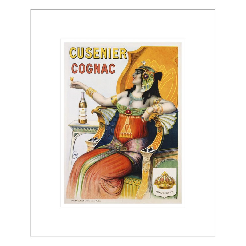 «Cusenier Cognac», affiche publicitaire par Pal - estampe numérique encadrée, 16.71" H x 13.75" W