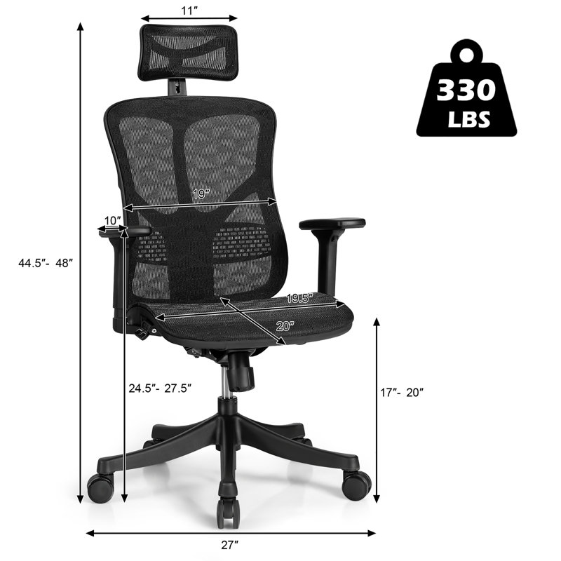 Chaise de travail en filet Aidah