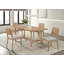 Ensemble de 2 chaises d'appoint de salle à manger rembourrées en bois massif / beige