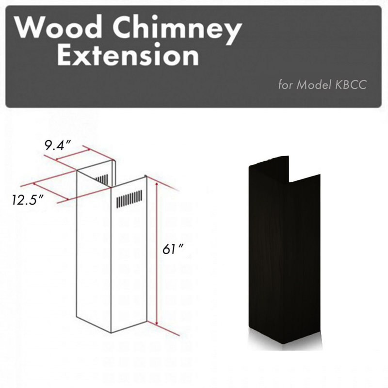 ZLINE Range Hood Chimney Extension for 12.5 ft. Ceilings, Copper