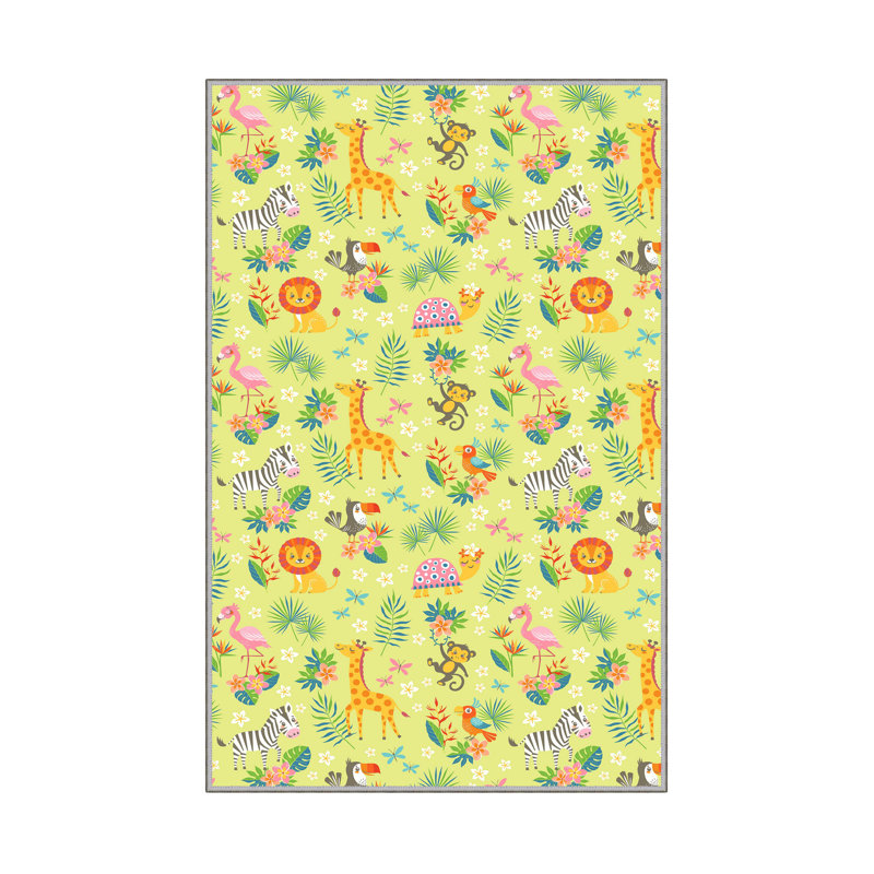 Luxurious Woven Carpet Rug, 2.6 x 4.0 ft | 100% Polyester, 0.4 in Pile Height | Antibacterial & Non-Slip PVC Dot Underside | Machine Washable, 3D Digital Printing | Perfect for Living Room & Bedroom Decor
