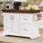 Kitchen Island with Spice & Towel Racks and 2 Extra-large Drawers-687301290