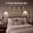  2-Pack Plug-In LED Wall Reading Lights with Touch Dimming, USB & Type-C，Black-1443110440