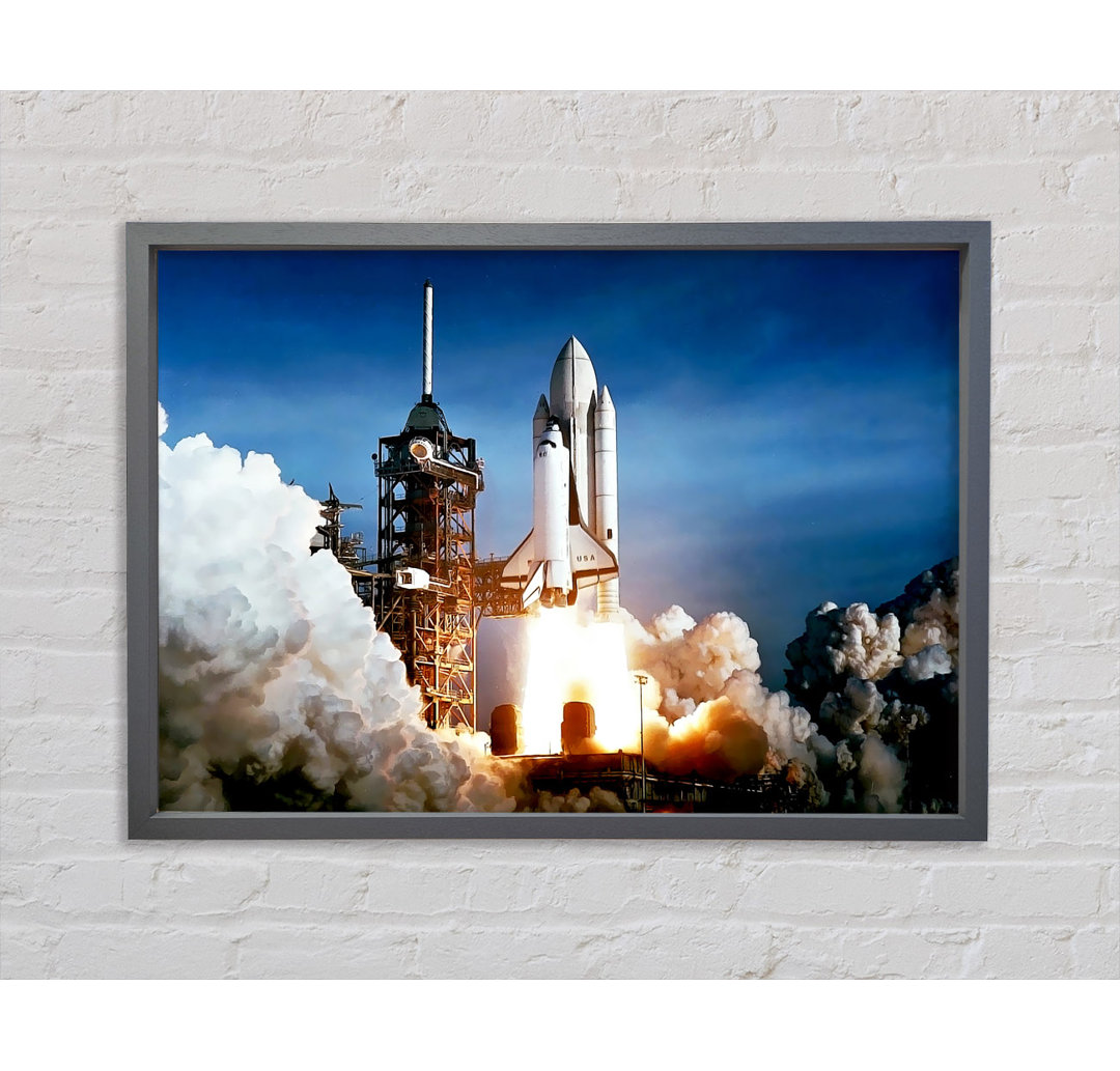 Space Shuttle Take Off - Einzelbildrahmen Kunstdrucke auf Leinwand