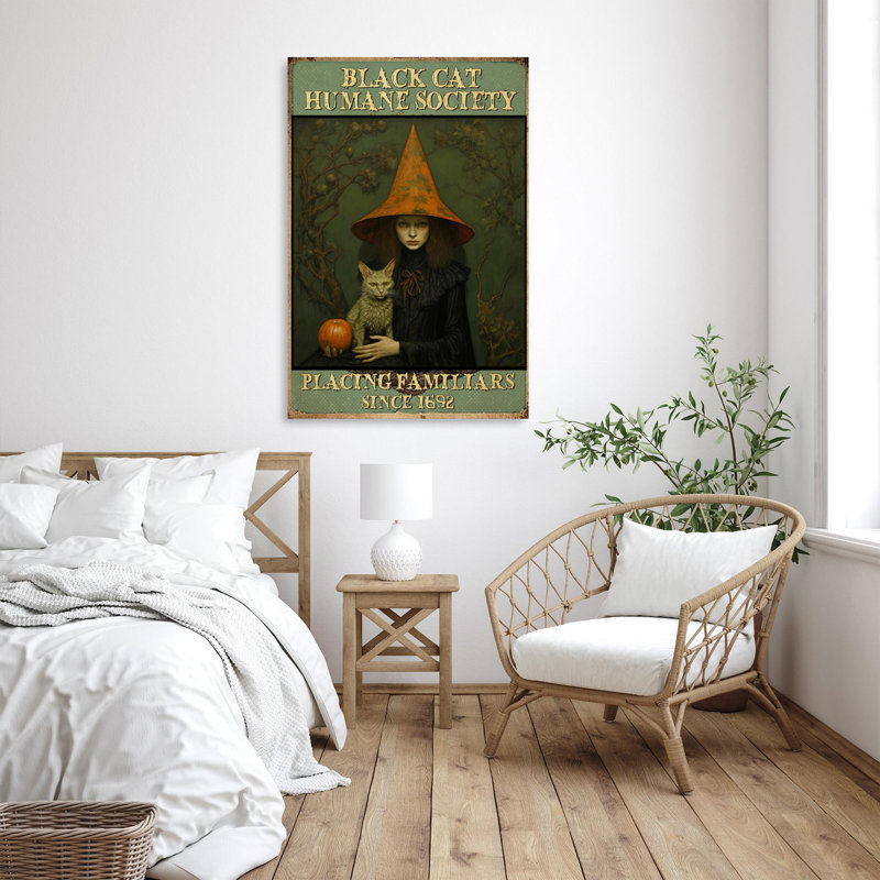 «Lerita Black Cat Humane Society», reproduction sur toile, H 20 po x l 16 po x P 1,25 po