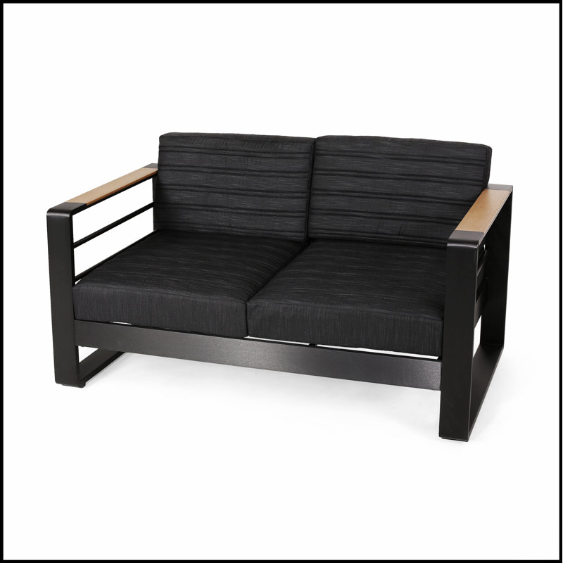Cadre en aluminium durable avec coussins résistants aux intempéries, parfait pour les sièges d'extérieur confortables et la détente.
