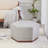 Marlow Contemporary Fabric Upholstered Ottoman with Hexagonal Wood Base-30785968