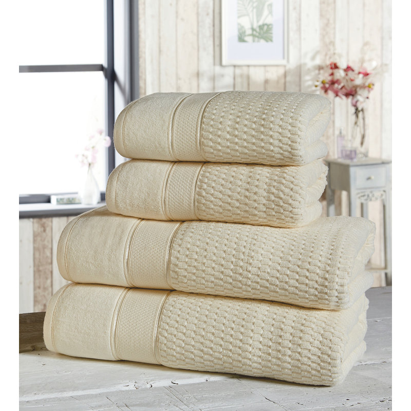 Asare 100% Cotton Midweight Waffle Mulit-Size Set, Cream